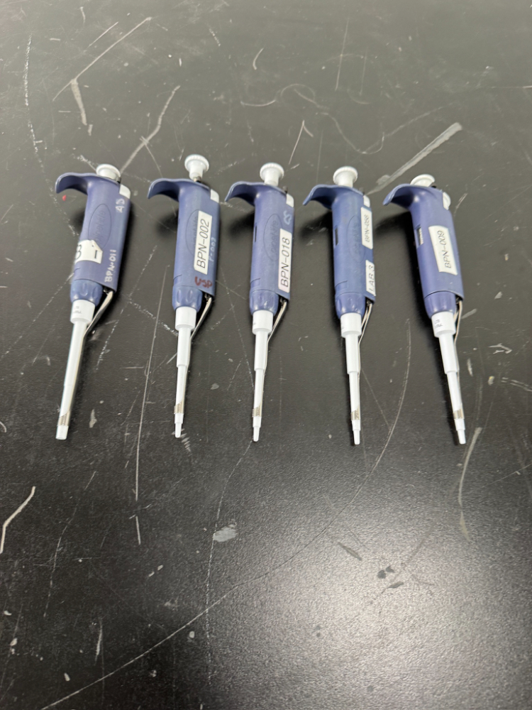 Image of Rainin Pipet Lite Single Channel Pipettes - Quantity 5